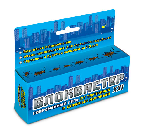 Блокбастер XXI лак, гель, ловушка от тараканов